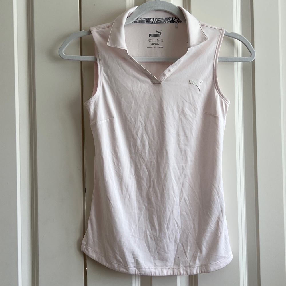 ❤️ 3 for $15.  Puma Golf Girls light pink sleeveless girls 11-12y in EUC.